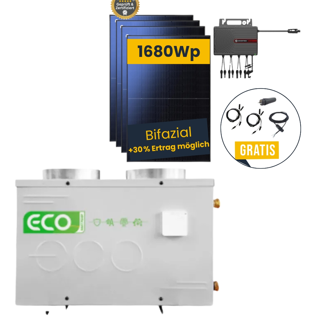 Sunex DROPS ECO Wärmepumpe + Mini PV 4 Module