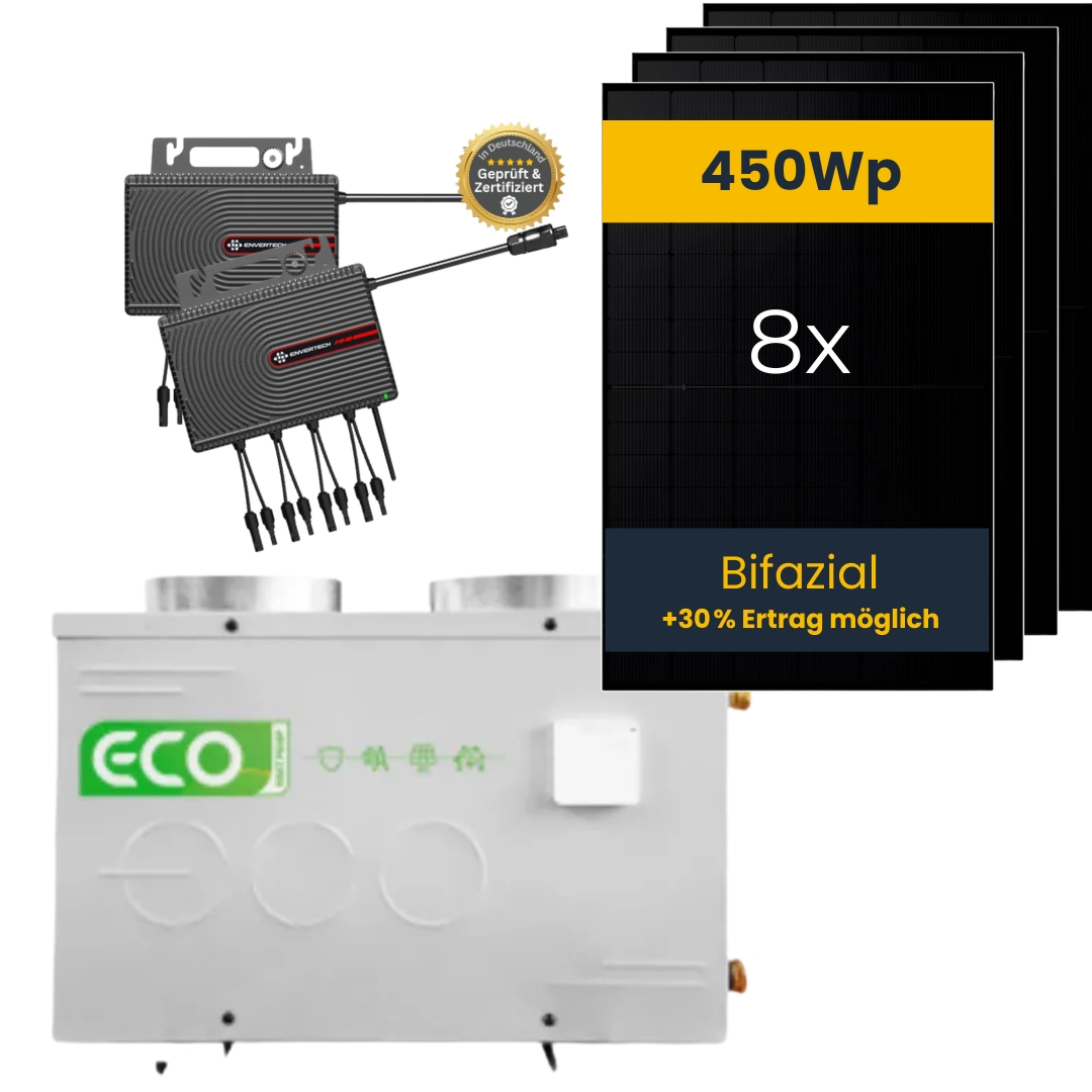 Sunex DROPS ECO Wärmepumpe + PV-Set 3360Wp 