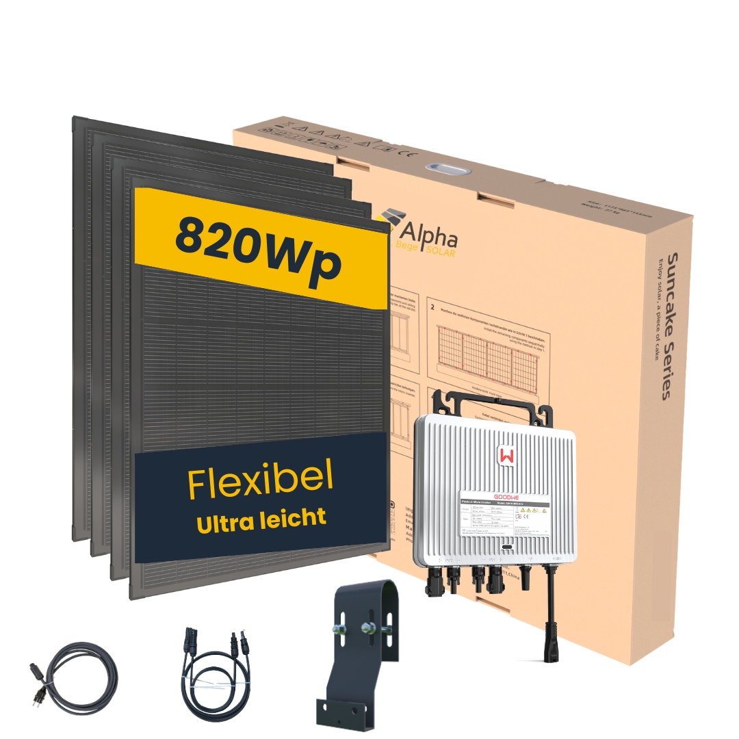 Balkon-Solar-Box 820Wp Ultraleicht Flex-Balkonkraftwerk inkl. Befestigung Balkon-Solar-Box 820Wp Ultraleicht Flex-Balkonkraftwerk inkl. Befestigung